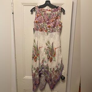 Anthropology Sleeveless Flowered Dress